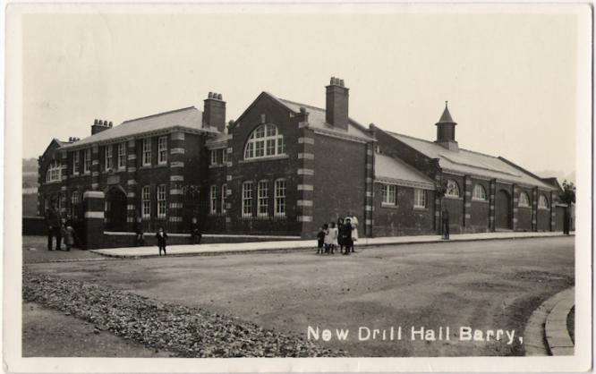 Postcard of Barry Drill Hall - Click to go to next postcard - Bilston